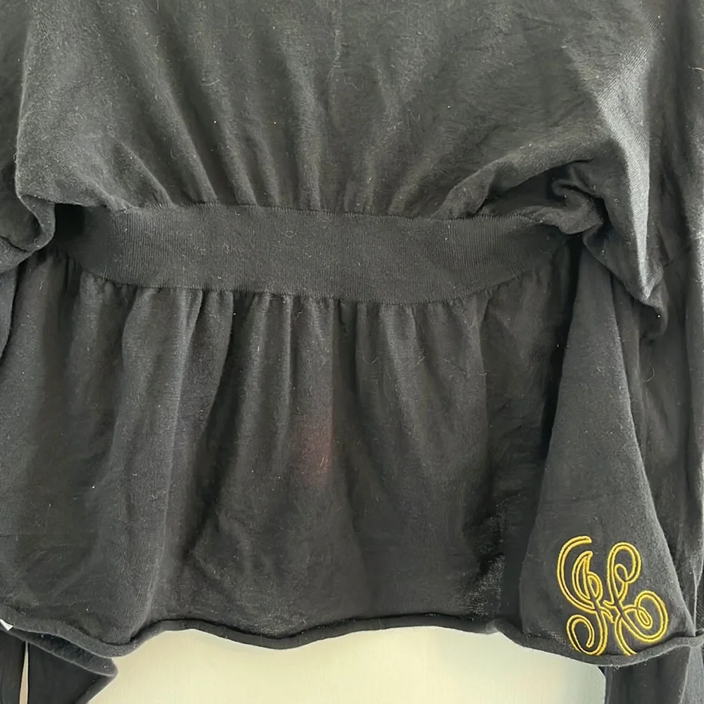 Juicy Couture Black Lightweight Drape Wrap Sweater - Picture 8 of 8
